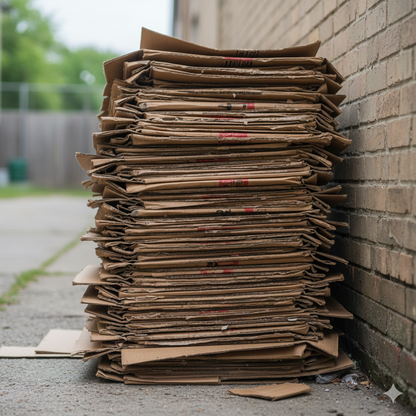 Zakelijk los karton wekelijks afvoeren