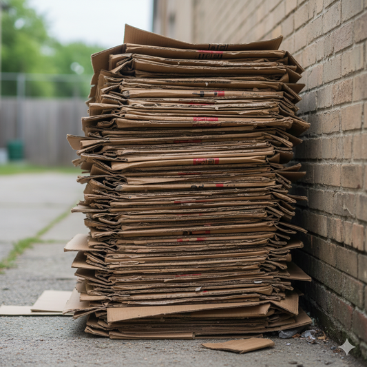 Zakelijk los karton wekelijks afvoeren