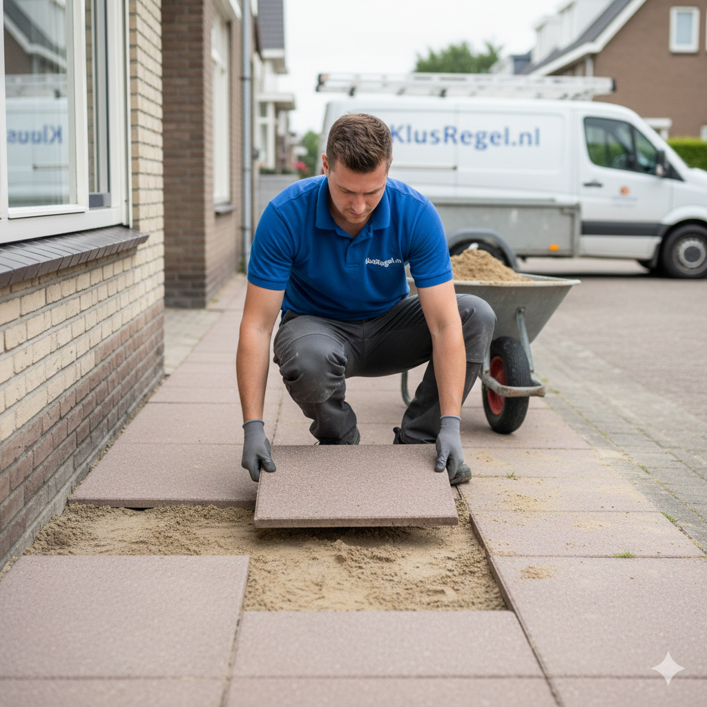 Professioneel ophogen en herstellen van bestrating en tegels