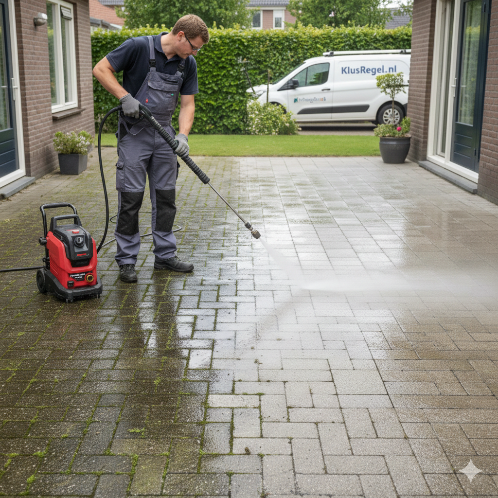 Professioneel reinigen en schoonspuiten straatwerk